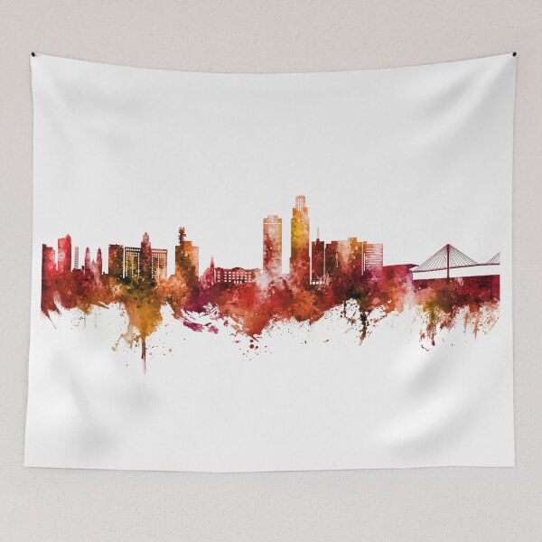 Item preview, Omaha Nebraska Skyline designed and sold by ArtPrints.