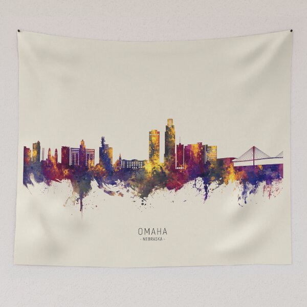 Item preview, Omaha Nebraska Skyline designed and sold by ArtPrints.