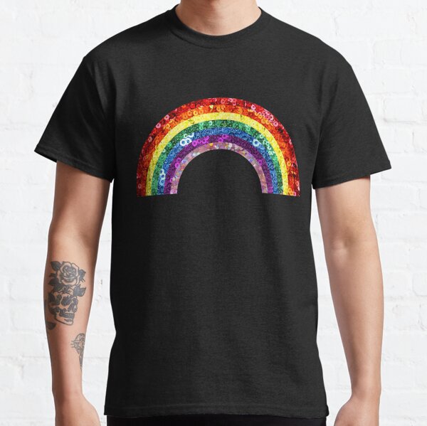 70's 80's Vibe Rainbow Retro Vintage Camiseta clásica