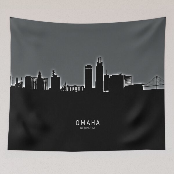 Item preview, Omaha Nebraska Skyline designed and sold by ArtPrints.