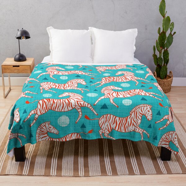 Item preview, Zebras - Red & Teal designed and sold by TigaTiga.