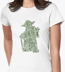 Fear is the Path to Darkside typography design Women's Fitted T-Shirt
