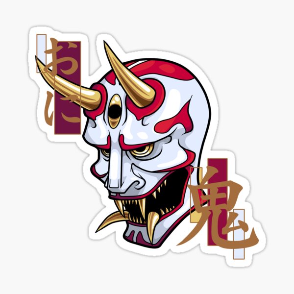 Oni Kanji Stickers | Redbubble