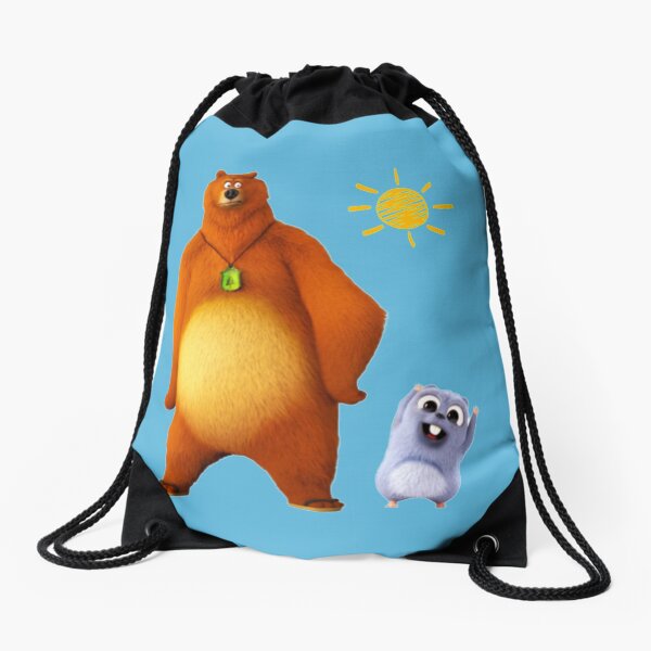Grizzy and lemmings Drawstring Bag