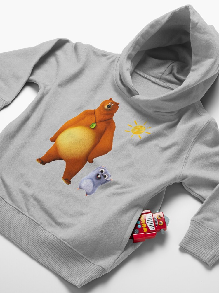 Alternate view of Grizzy and lemmings Toddler Pullover Hoodie