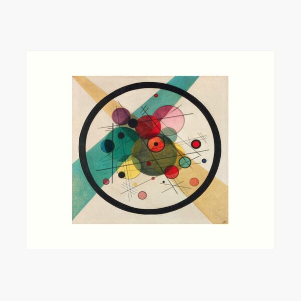 Item preview, Wassily Kandinsky - Circles on a circle designed and sold by HouseofBalloon.