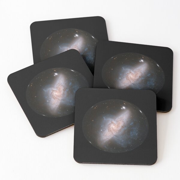 Item preview, Spiral Galaxy Alignment Beautiful Cosmic Collision of Galaxies Circle Design designed and sold by TNDesignStudio.