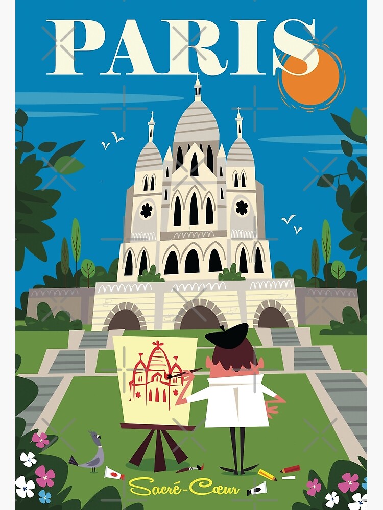Marseille Notre Dame de la Garde poster Postcard for Sale by Gary Godel