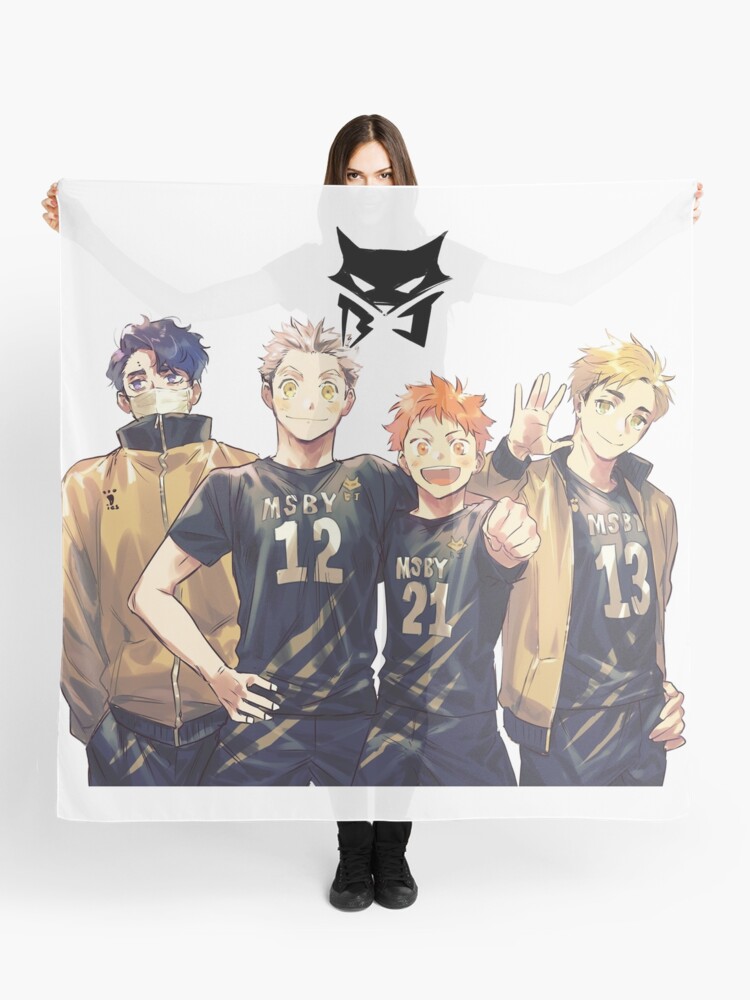 Team Msby Black Jackal Haikyuu Scarf By Dltrsonja Redbubble