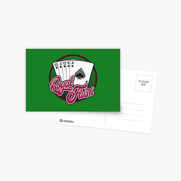 Royal Flush poker hand Postcard