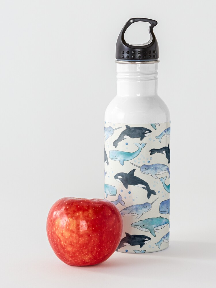 Alternate view of Whales, Orcas & Narwhals Water Bottle