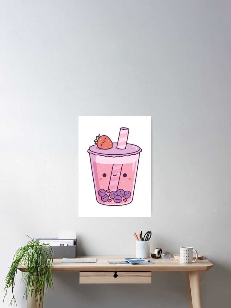 Kawaii Strawberry Milk Boba Tea Kawaii Strawberry Milk Boba Tea