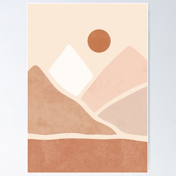 Item preview, Neutral boho mountain sun designed and sold by Miss-Belle.