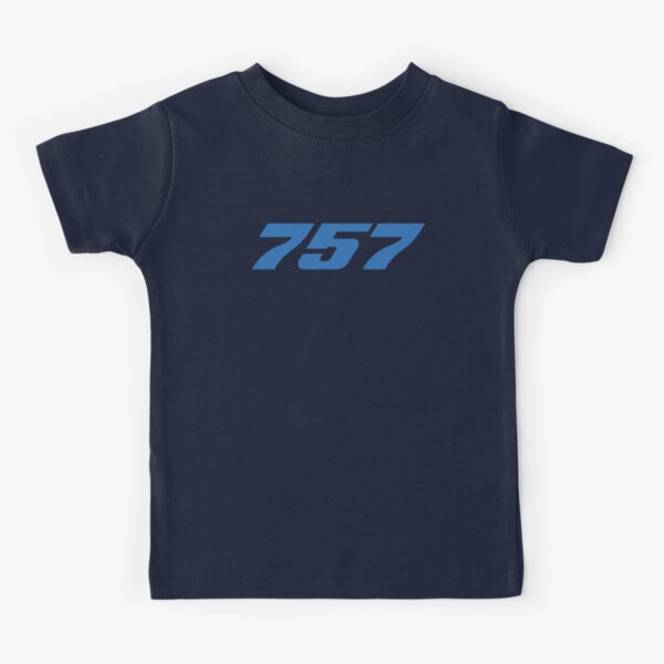 Boeing 757 (Blue, Horizontal) Kids T-Shirt