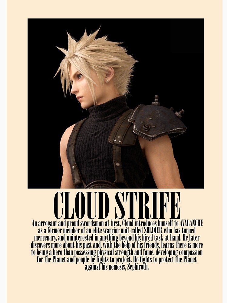 Final Fantasy VII Remake Cloud Portrait Kids T-Shirt for Sale by