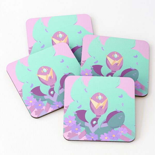 Pastel Alexandrite portrait Coasters (Set of 4)