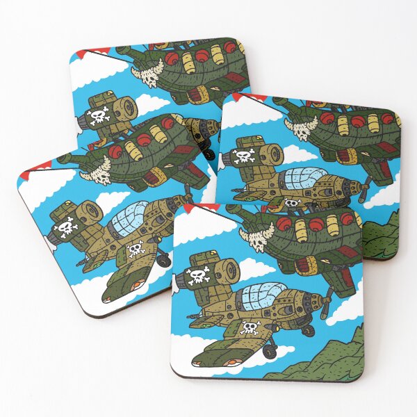 Item preview, steampunk pirates, pirate skies. fighter airplanes and airship. funky boys cartoon. designed and sold by JJadx.