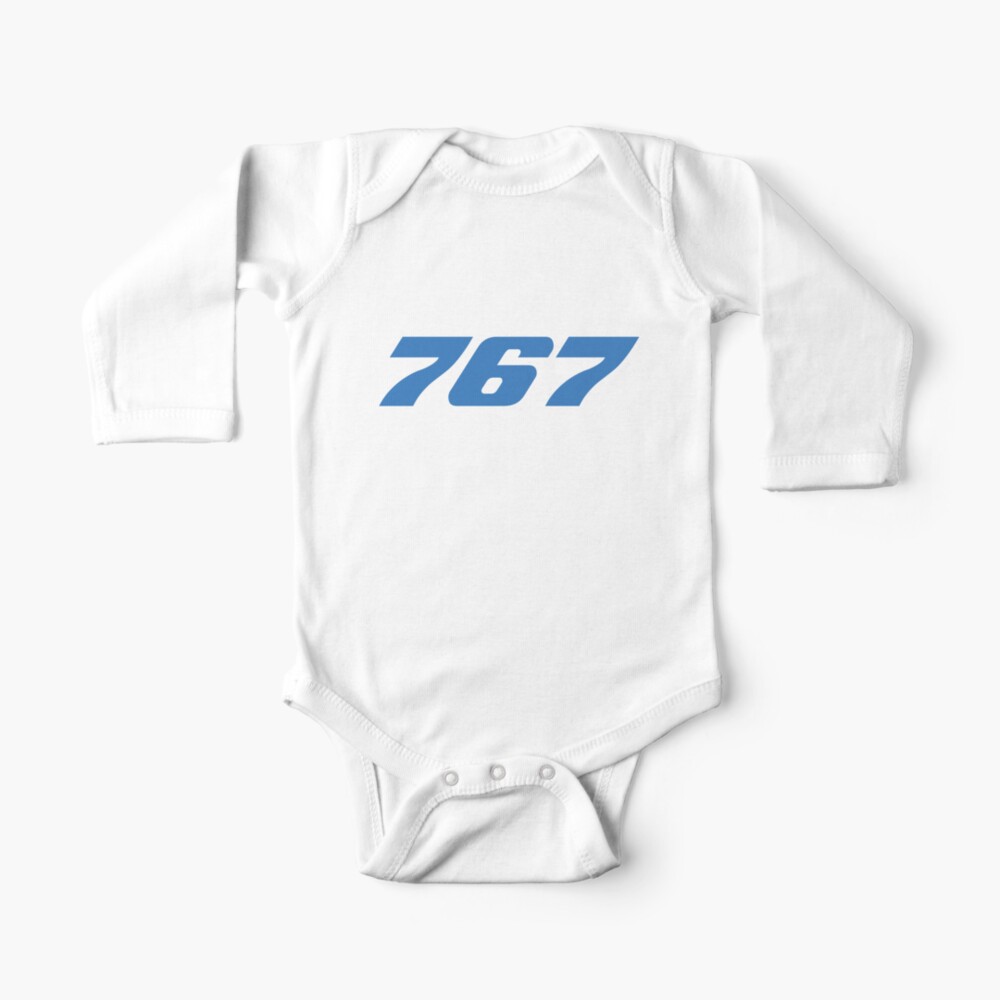 Boeing 767 Blue Horizontal Baby One Piece By Genaddibilly Redbubble