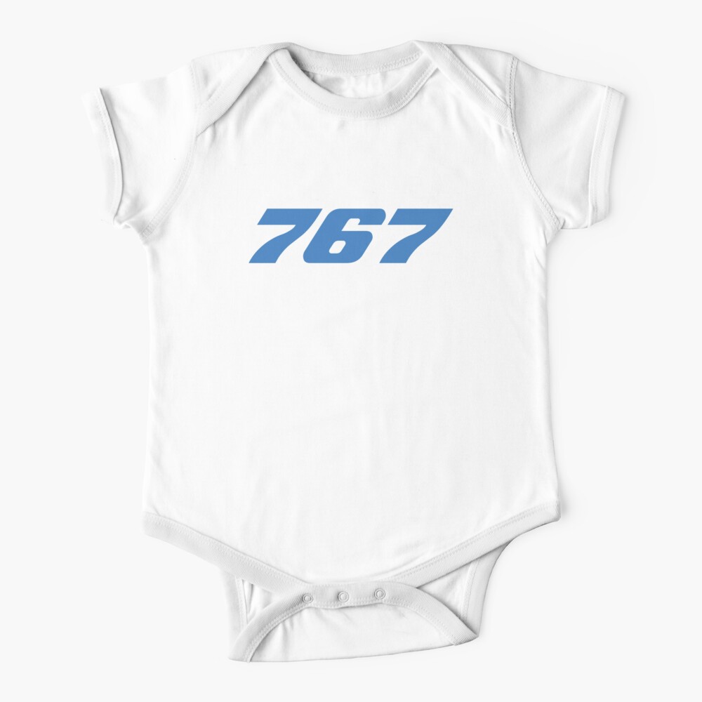 Boeing 767 Blue Horizontal Baby One Piece By Genaddibilly Redbubble