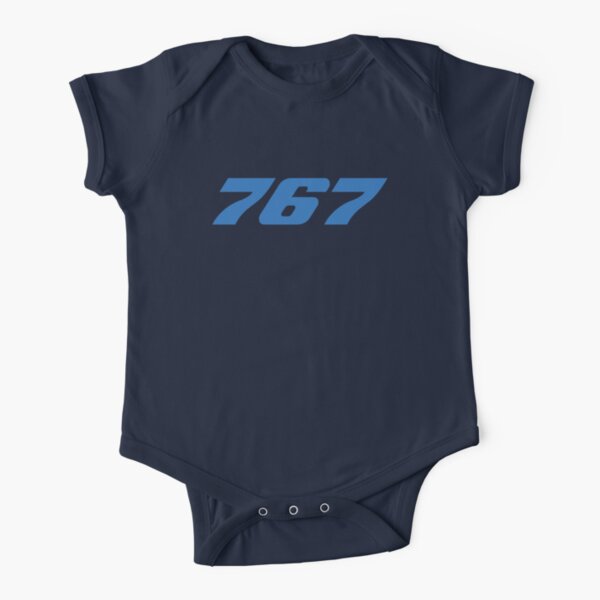 Boeing 767 Blue Horizontal Baby One Piece By Genaddibilly Redbubble