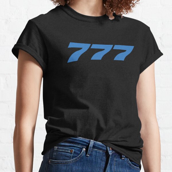 Boeing 777 (Blue, Horizontal) Classic T-Shirt