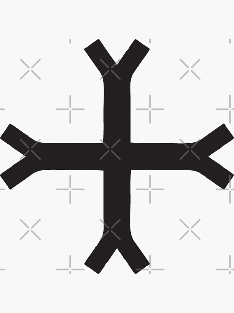 Crusader Cross Sticker By Medievalwear Redbubble