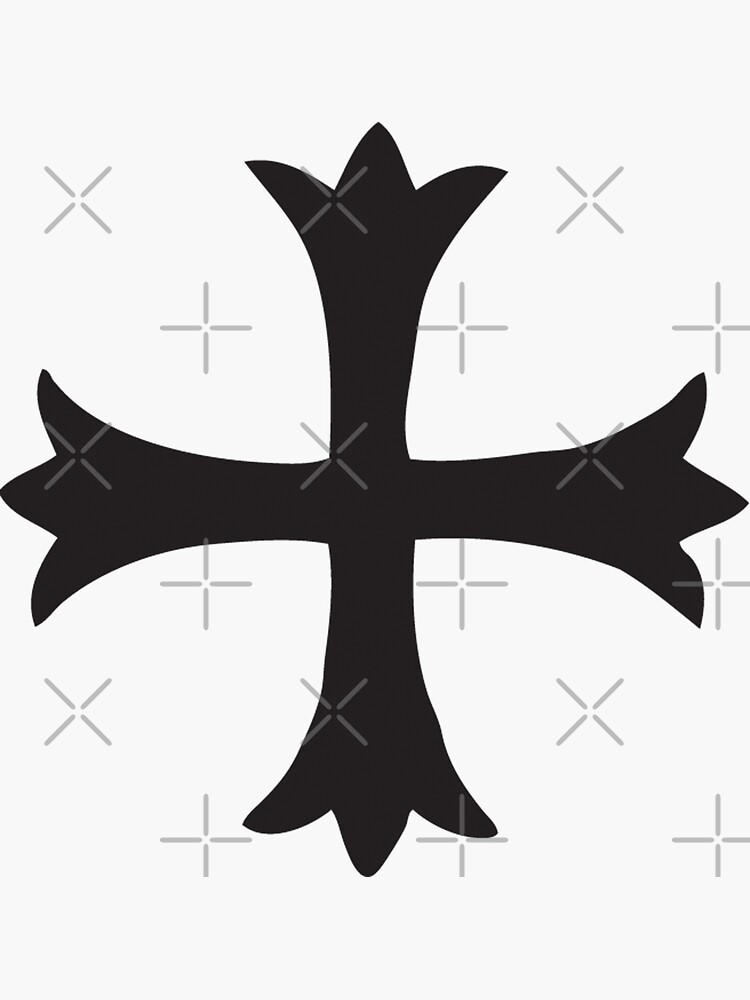 Crusader Cross Sticker For Sale By Medievalwear Redbubble