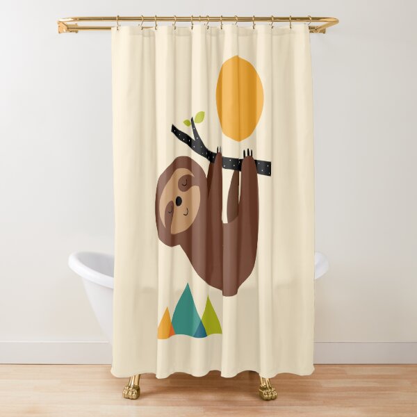 Keep Calm And Live Slow Shower Curtain