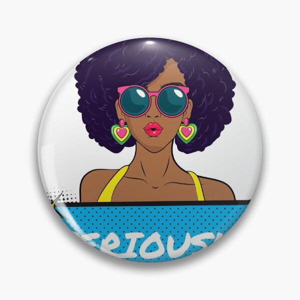 Item preview, pretty Afro lady - look of suprise designed and sold by domdjs4239.