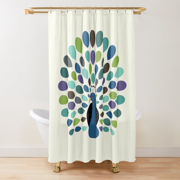 Peacock Time Shower Curtain