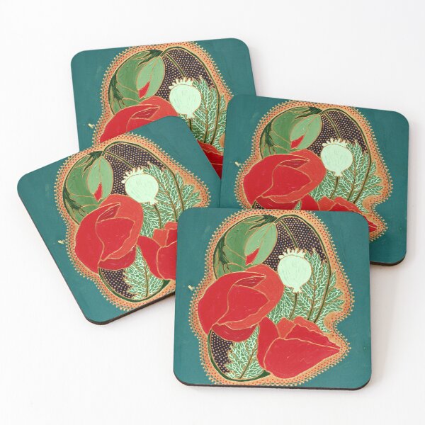 Item preview, Coral Poppies designed and sold by Paulina Dabrowska-Dorozynska.