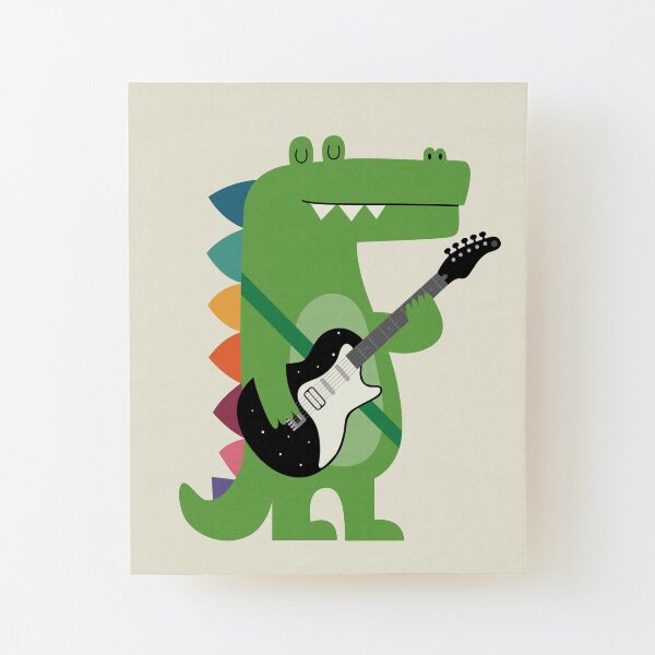 Croco Rock Wood Mounted Print