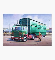 Scania livestock wagon. Photographic Print
