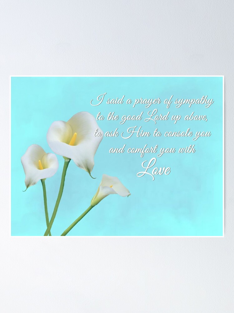 I said a prayer of sympathy