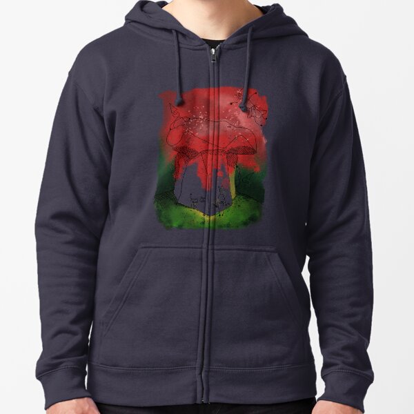 Witches at Arthurs Table Zipped Hoodie
