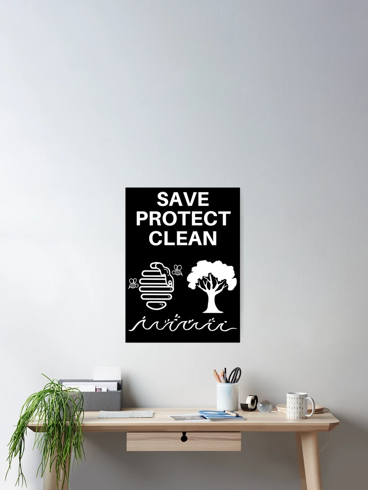 Thumbnail 2 of 3, Poster, Save Protect Clean designed and sold by RIVEofficial.