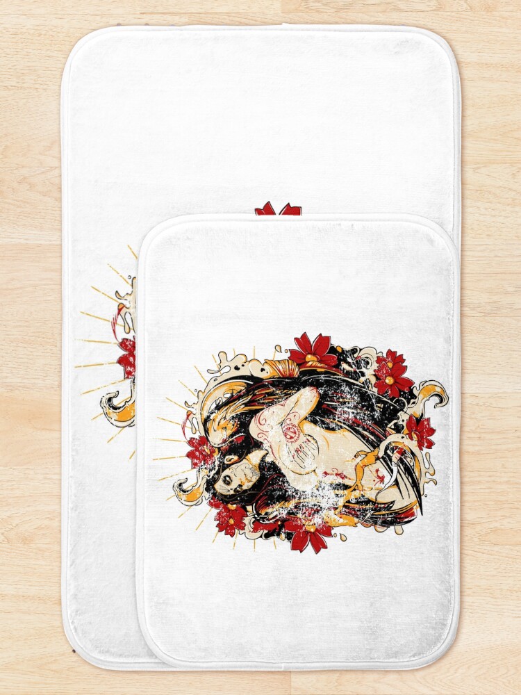 Alternate view of Cinco de Mayo Mexican Tattoo Pin-up Retro Vintage Day of The Dead Bath Mat