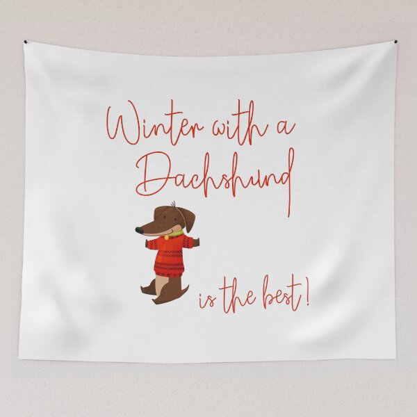 Item preview, Winter Dachshund designed and sold by StubbornWiener.