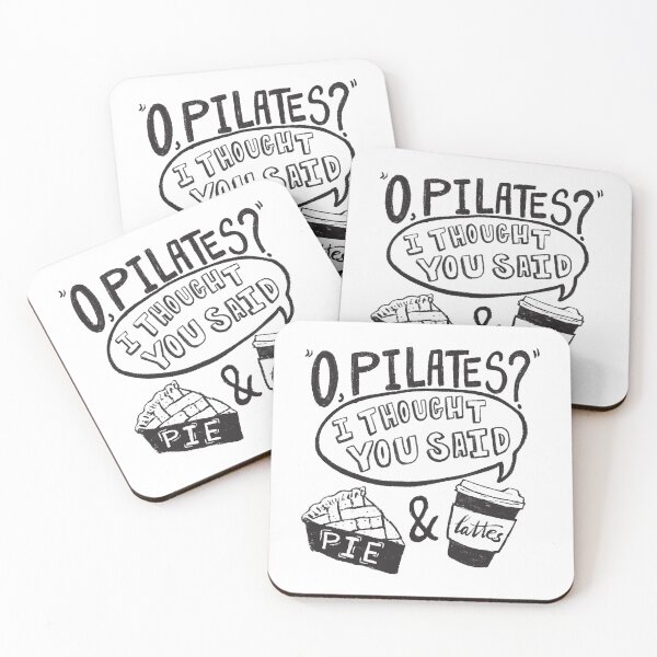 Item preview, Pilates pies and lattes Typography designed and sold by javes93.