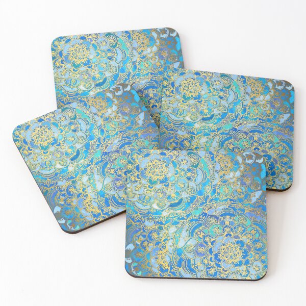 Blue Sapphire Mandalas (Customer Request) Coasters (Set of 4)