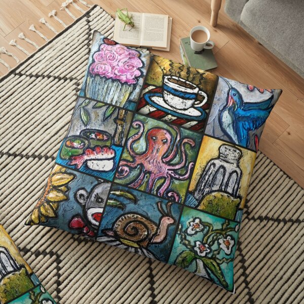 Bright Blox Happy Feel Good Print Smile Floor Pillow