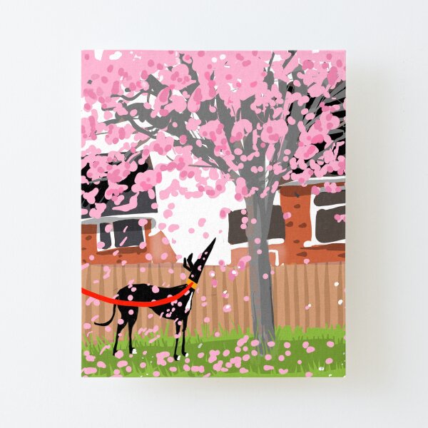 Blossom Hound Canvas Mounted Print