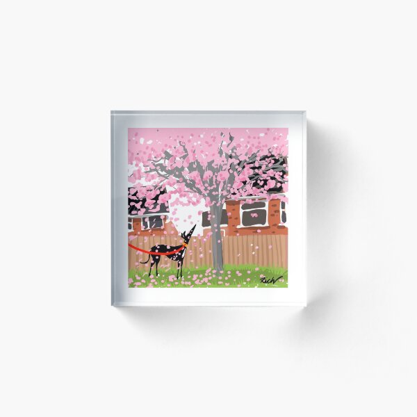 Blossom Hound Acrylic Block