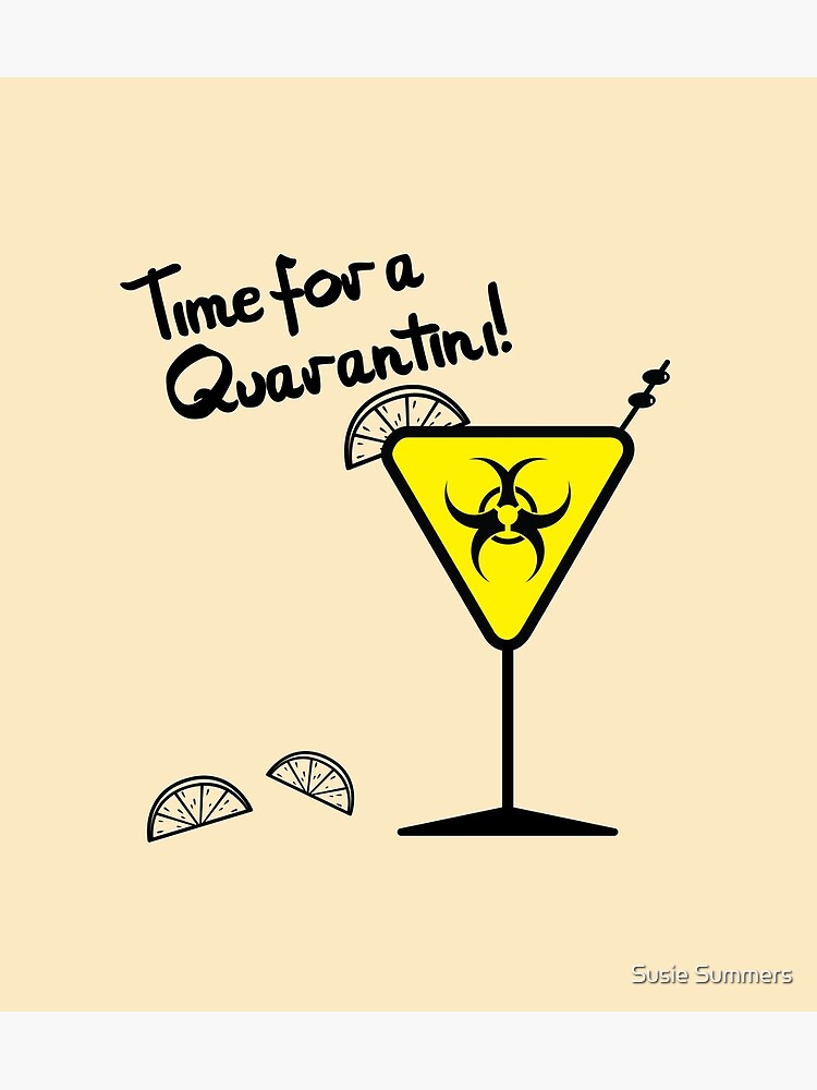 Custom Martini Glass, Quarantini Time! I Survived Covid-19