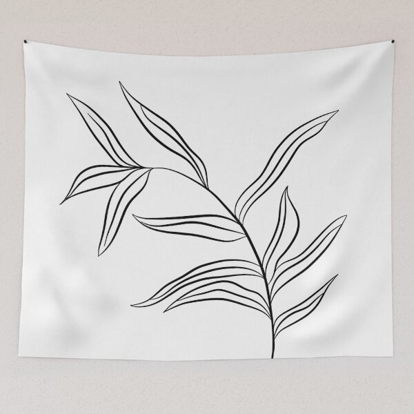 Item preview, Minimalist Drawing of Leaves in the Wind designed and sold by Melody Watson.