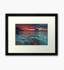 Motuotau Island Dawn Fan Rush Framed Print