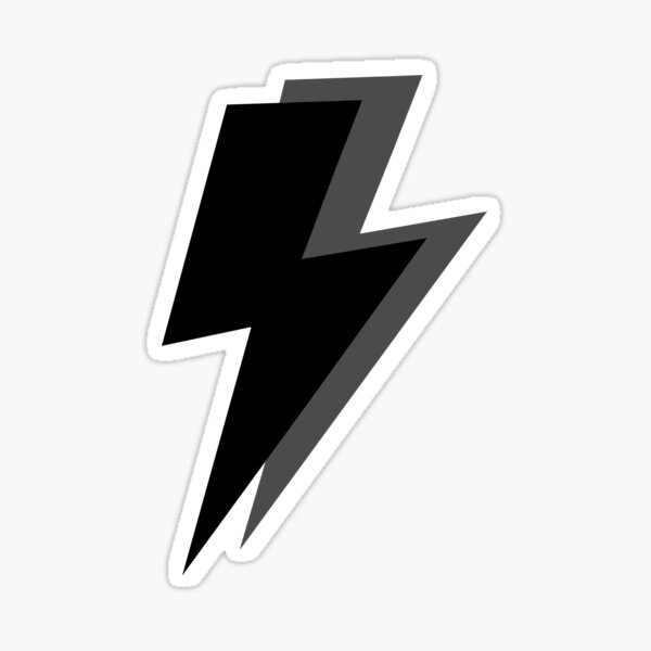 Item preview, Black and Grey Lightning on a White Background designed and sold by OneThreeSix.