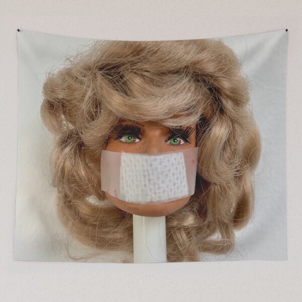 Item preview, Farrah Doll Head Covid 19 Corona Mask  designed and sold by IamRaym.