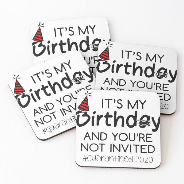 Item preview, Quarantine - It’s My Birthday And   Quarantined Face Mask designed and sold by Funny Tee.