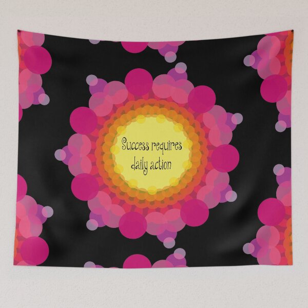 Item preview, Success requires daily action  - Fit Moms Mandalas Empowering quotes designed and sold by degrijzeoutfit.